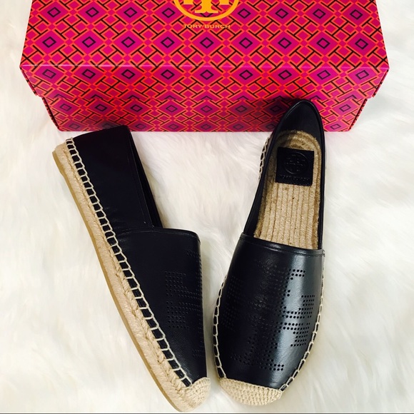 Tory Burch Shoes - {Tory Burch} Perforated Logo Flat Espadrilles